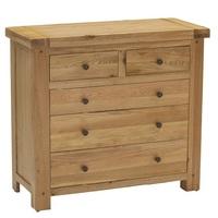 edinburgh contemporary 5 drawers chest in white oak