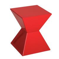 edge funky end table in red high gloss lacquered