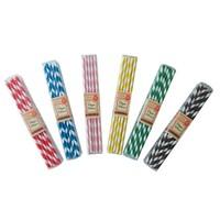 Eddingtons Striped Paper Straws 6 Packs Mixed Colours