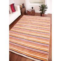 eden modern thick multi stripes indian wool rug 160cm x 230cm 5ft 3 x  ...