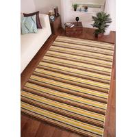 eden modern thick stripesindian wool rug 120cm x 170cm 3ft 11 x 5ft 7