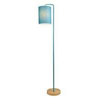 Eden Wooden Base Floor Lamp Teal