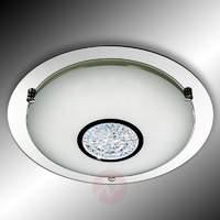Edin LED ceiling light with crystal decorations