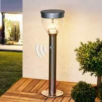 Eda - solar LED pillar light from stainless steel