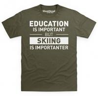 education skiing t shirt