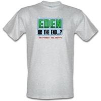 Eden or The End? male t-shirt.