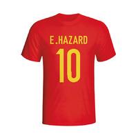 eden hazard belgium hero t shirt red kids