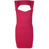 Eden Bandage Cut Out Back Party Dress - Cerise