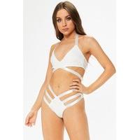 Eden White Cross Strap Bikini Set