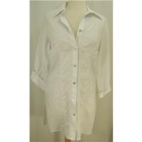 edward size m white shirt dress