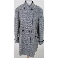 Edinburgh, size 14 black and white tweed coat