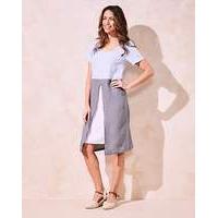 eden rock linen colour block shirt dress