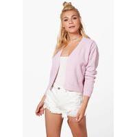 edge to edge crop cardigan blush