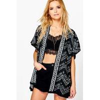 Edge To Edge Poncho Cape - black