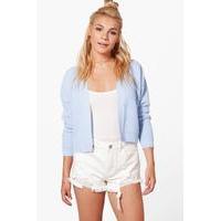 edge to edge crop cardigan bluebell