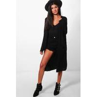 Edge To Edge Cardigan - black