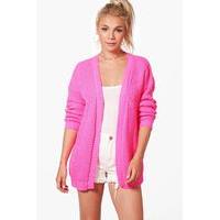 Edge to Edge Waffle Cardigan - pink