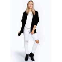 edge to edge grungy cardigan black