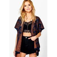 Edge To Edge Poncho Cape - navy