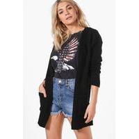 Edge To Edge Cardigan - black