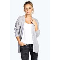 Edge To Edge Grungy Cardigan - silver