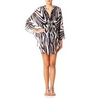 edie zebra print kaftan with embellishment