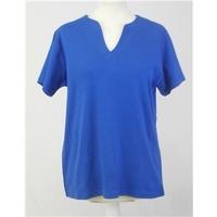 edinburgh woolen mill size 1416 royal blue short sleeved top