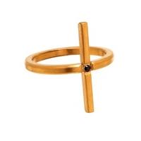 edblad divine cross ring matt gold