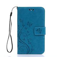 eforcase butterfly flower embossed lanyard pu phone case for iphonese5 ...