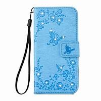 EFORCASE Butterfly Flower Embossed Diamond PU Leather Case For iPhone 7 7 Plus 6s 6 Plus SE 5s 5