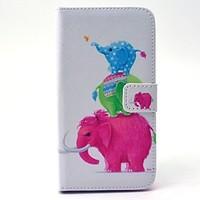 EFORCASE Three Elephant Painted PU Phone Case for Galaxy S6 edge S6 S5 S4 S3 S5 mini S4 mini S3 mini
