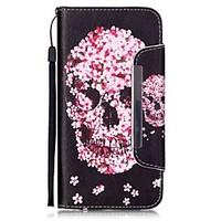 EFORCASE Petals Skull Painted Lanyard PU Phone Case for iphone6S plus/6plus/6S/6