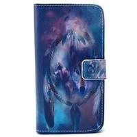 eforcase wolf campanula painted pu phone case for galaxy s6 edge s6 s5 ...
