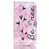 EFORCASE Pink Flower Pian Painted PU Phone Case for Galaxy S6 edge S6 S5 S4 S3 S5 mini S4 mini S3 mini
