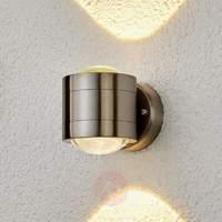 Effective, two-light LED outdoor wall light Lydia
