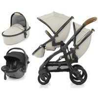 egg® Special Edition Tandem 3in1 i-Size Travel System With Changing Bag & Fleece Liner-Jurassic Cream