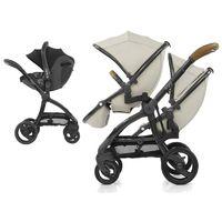 egg® Special Edition Tandem 2in1 i-Size Travel System With Changing Bag & Fleece Liner-Jurassic Cream