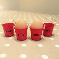 Egg Holder Cup Buckets - Red Fire by Eddingtons