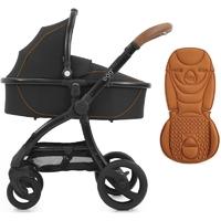 egg Pram Espresso Black With Sahara Tan Seat Liner