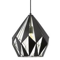 Eglo Carlton 1 Black/Silver Steel Pendant