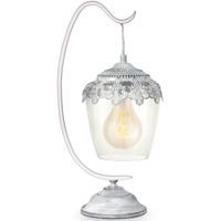 eglo 49293 sudbury 1 light table lantern light in patina white with cl ...