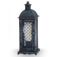 eglo 49285 winsham 1 light lantern style table lamp in copper brown pa ...
