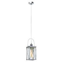 eglo 49212 donmington 1 light ceiling pendant light in chrome with cle ...