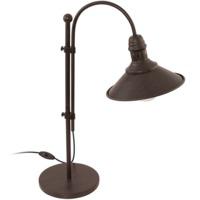 Eglo 49459 Stockbury 1 Light Table Lamp In Brown And Antique Beige