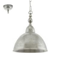 eglo 49178 easington 1 light ceiling pendant light in nickel medium di ...