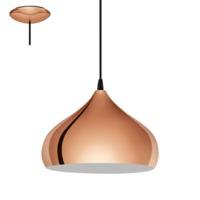 Eglo 49449 Hapton Modern 1 Light Ceiling Pendant Light In Copper