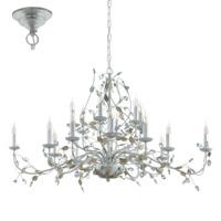 eglo 49828 flitwick 1 fifteen light ceiling pendant light in silver