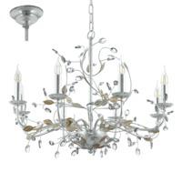 Eglo 49829 Flitwick 1 Eight Light Ceiling Pendant Light In Silver