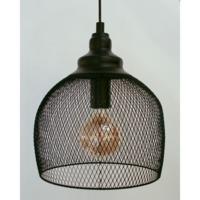 Eglo 49736 Straiton 1 Light Ceiling Pendant Light In Black With Mesh Shade