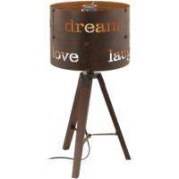 eglo 49792 coldingham 1 light table lamp in rust coloured steel